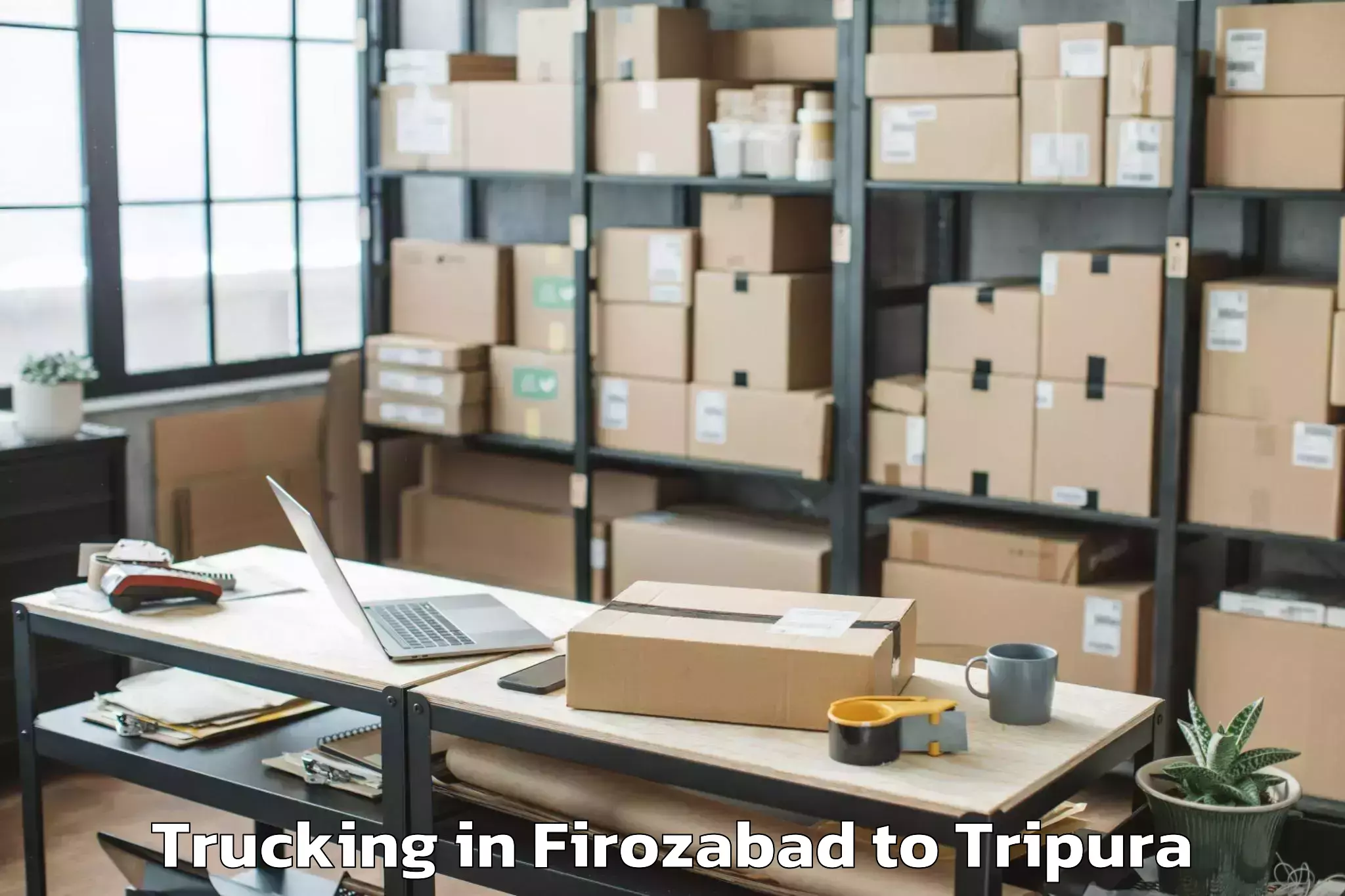 Top Firozabad to Sonamura Trucking Available